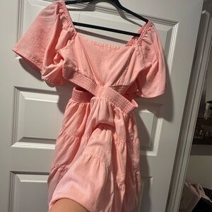 Pink Off-Shoulder Dress